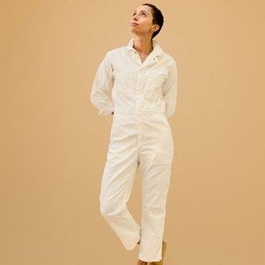 Al's Big Deal Spilled Milk White Jumpsuit Coverall, size 0